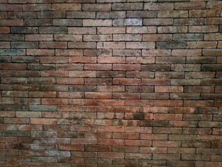 Brick of the wall and cement, The bricks are arranged neatly and glued with cement to form a wall