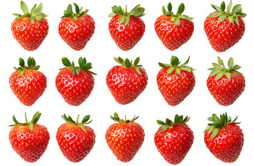 [Transparent Background PNG]Strawberry Pattern Background Image