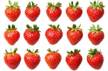 [Transparent Background PNG]Strawberry Pattern Background Image
