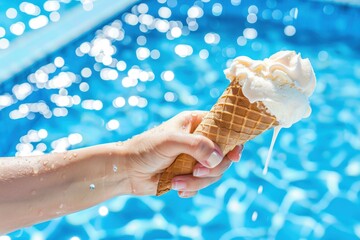 Summer Indulgence: Ice Cream by the Pool