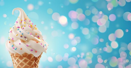 Ice Cream Dream: Soft Serve Delight with Sprinkles