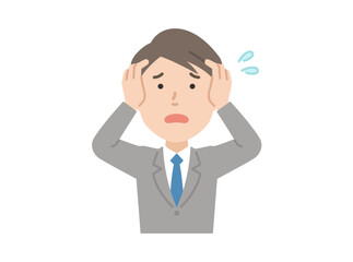 焦る,スーツ男性