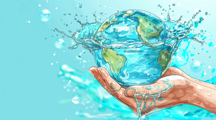 world water day 2025. world water day creative banner, poster, social media post, postcard, background, backdrop, template, greetings card, cover, web banner design etc. Glacier Preservation. 