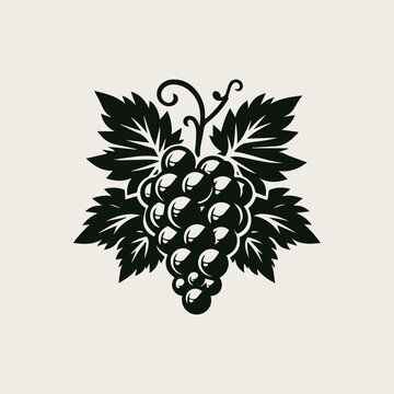 grape fruit vector illustration depicting a simple, juicy orchard element for various food brands