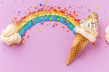 Rainbow Ice Cream Dream: Sweet Treat Fantasy