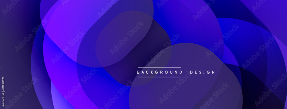 Leinwandbilder abstract purple layers create dynamic background. modern design features overlapping circles, gradie