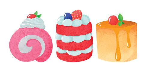 Delicious Dessert Cake Set