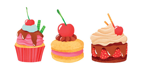 Delicious Dessert Cake Set