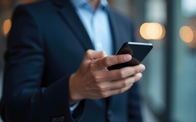 Business people touch on mobile phone. New email notification concept for marketing and business ideas through email, email or newsletter. Inbox receiving electronic message alert, sending e-mails.