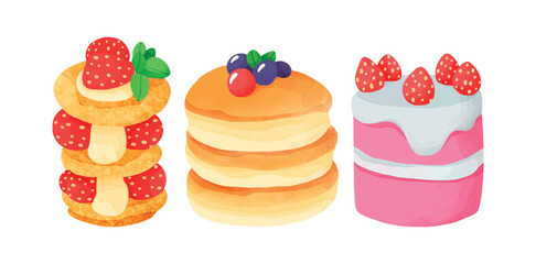 Delicious Dessert Cake Set