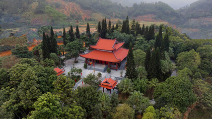 Aerial or distant panoramic views of the Dinh Hoa Safe Zone (ATK), a historic revolutionary base...