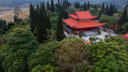 Aerial or distant panoramic views of the Dinh Hoa Safe Zone (ATK), a historic revolutionary base...