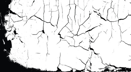 Cracked texture with black and white colors. stock photo