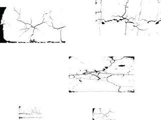 Abstract illustration surface dust and rough dirty wall background with empty template. Distress or dirt and damage effect concept. The cracks texture of dry earth.