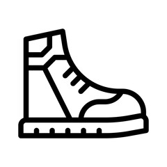hiking boots line icon
