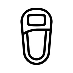 sleeping bag line icon