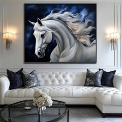 Majesty on Fire – White mane that blazes with strength and grace.

