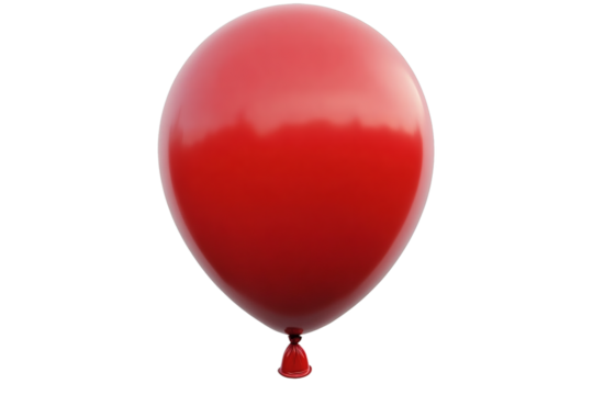 [Transparent Background PNG]Single Red Balloon Isolated on White Background