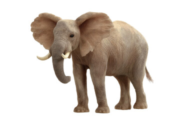 Obraz premium [Transparent Background PNG]Majestic African Elephant Isolated on White Background