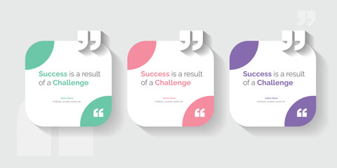 Set Bubble testimonial banner, quote, infographic. Social media post template designs for quotes. Empty speech bubbles, quote bubbles and text box