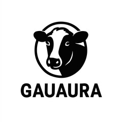 Cartoon vector illustration of a dairy farm cow head icon