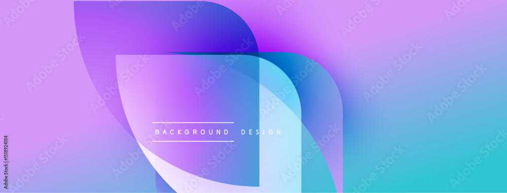 Poster abstract gradient background. purple, blue hues blend smoothly. modern design elements create visual