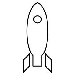 Rocket symbol icon line_1