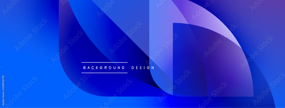 Poster Abstract blue gradients form dynamic shapes. Modern design features text background design within composition. Smooth transitions create visual interest.
