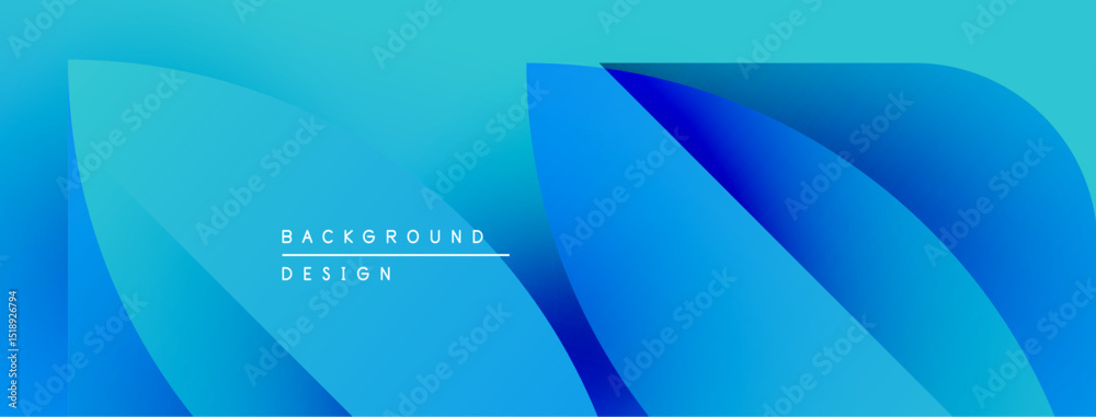 Fototapete abstract blue background design. smooth gradients create flowing shapes, modern aesthetic. text read