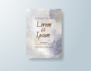 Wedding invitation with abstract watercolor background
