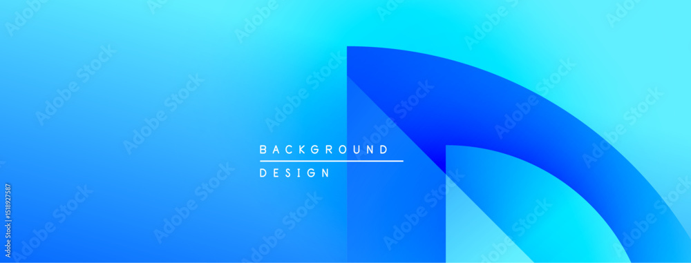Aufkleber Abstract blue gradient background. Modern design features curved shapes, text reads background design. Simple, clean aesthetic.