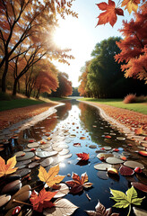 Autumn Serenity by the Riverside