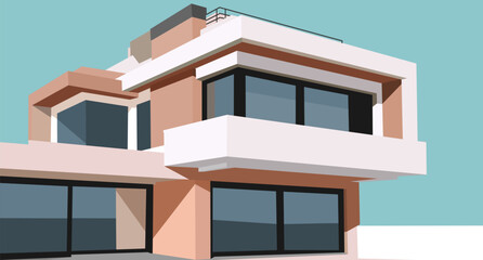 apartment building illustration design background vector art