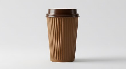 Brown Paper Coffee Cup Mockup Disposable Beverage Container for Branding