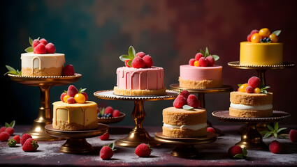 cake with candles and decorations