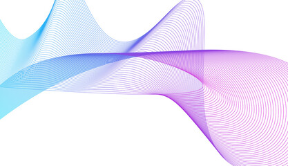 abstract gradient colorful wave lines background. swirling wave illustration transparent background.