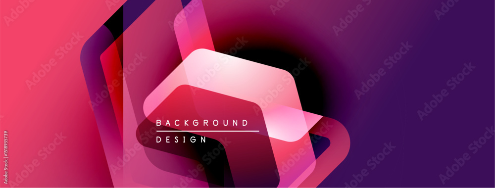 Aufkleber abstract fluid shapes, vibrant pinks, purples create modern background. text reads background design