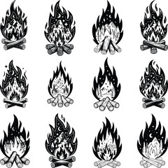 Mountain Bonfire SVG Bundle,Cold Summer Nights SVG