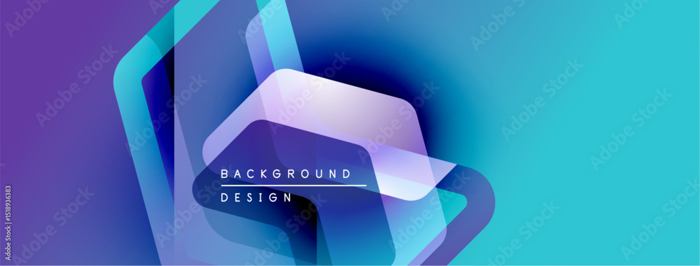Aufkleber abstract fluid shapes, vibrant colors blend. modern design elements create dynamic visual experience