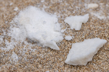 Dead coral fragments with beachrock, Ko Olina Beach Park Honolulu Oahu Hawaii