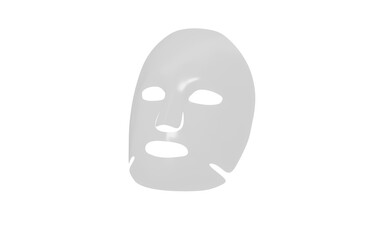 Facial skin care mask, hydrating mask, whitening mask, Advertising skincare concept, 3d rendering.