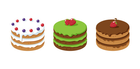 Delicious Dessert Cake Set