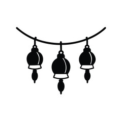 Hanging lanterns silhouette
