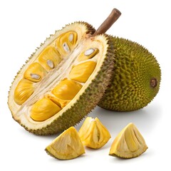 Fototapeta premium Durian Fruit: The King of Fruits with Its Rich, Creamy Interior