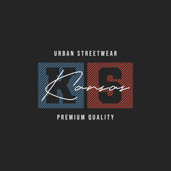 Kansas Streetwear Graphic T Shirt