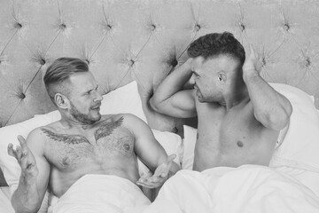 A young couple sorts out their relationship at home.