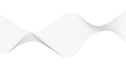 Abstract black lines wave curve motion on white background. Abstract gray line with white background.