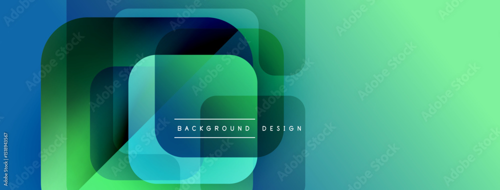 Leinwandbilder abstract geometric shapes overlap. gradient colors blend, creating modern design. text reads backgro