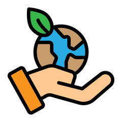 Ecology Vector Filled Icon Design