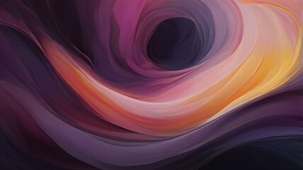Abstract swirling colors deep purple orange hues